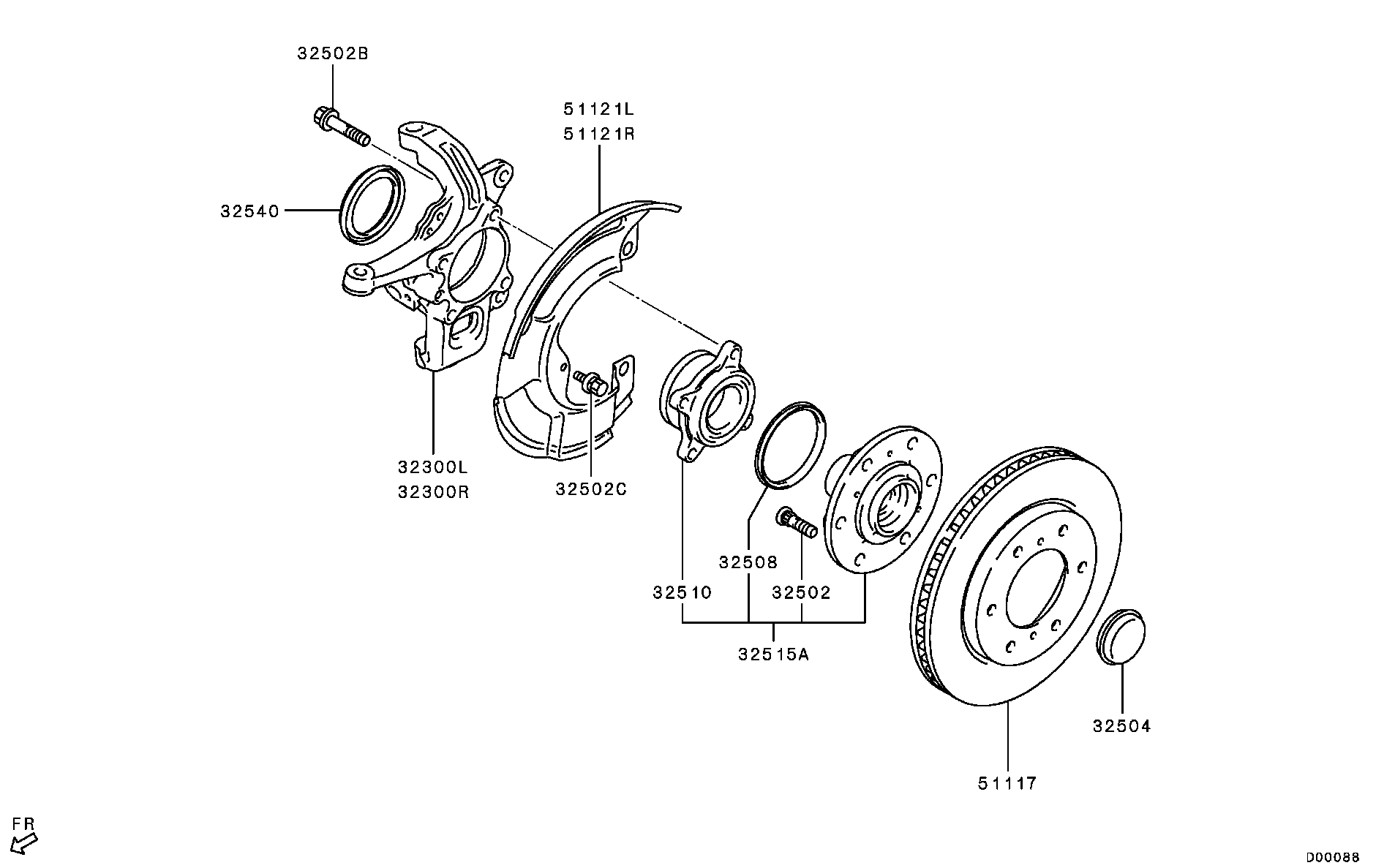 Mitsubishi 3870A164 - Уплотняющее кольцо вала, подшипник ступицы колеса onlydrive.pro