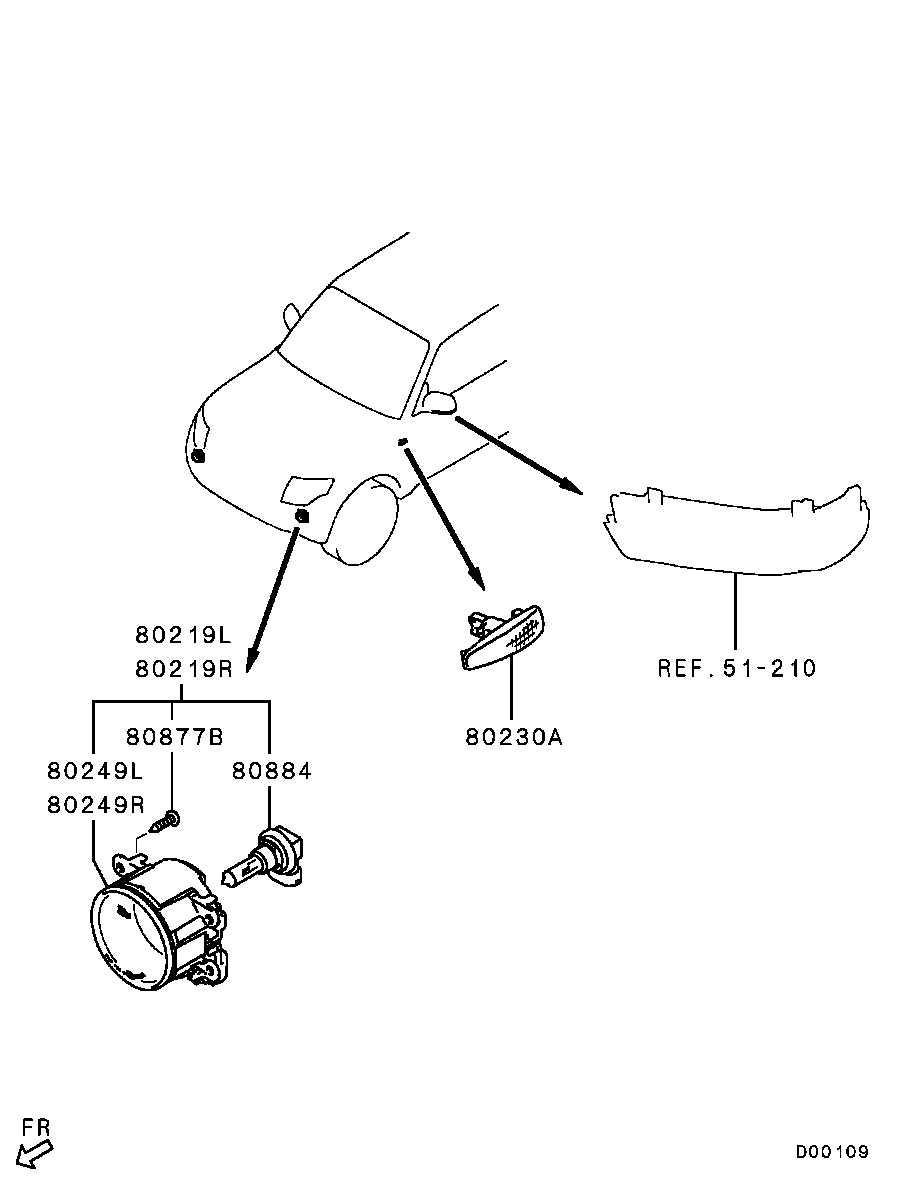 Mitsubishi MS 820976 - Kvēlspuldze, Lukturis ar automātisko stabilizācijas sistēmu onlydrive.pro