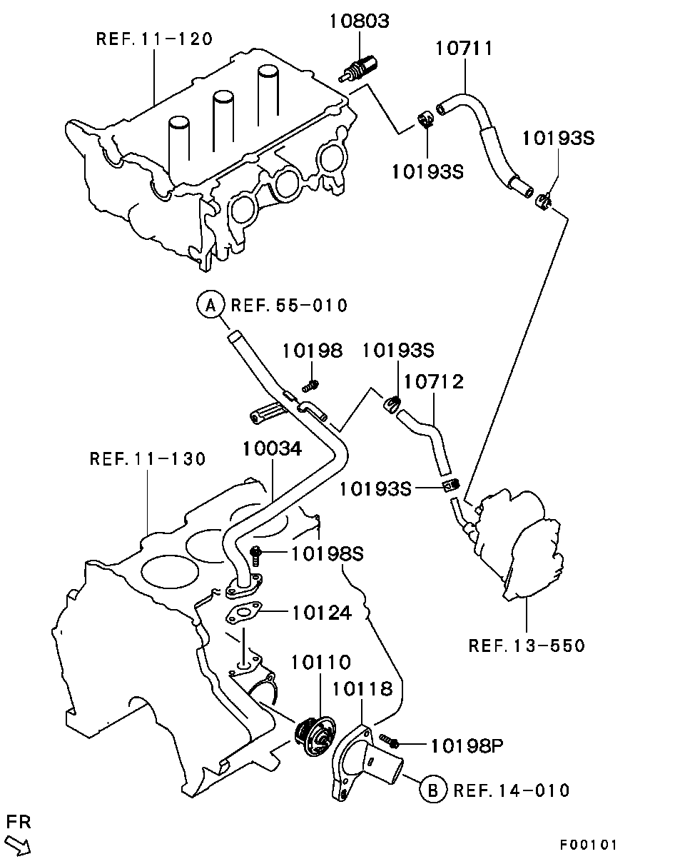 Mitsubishi MR 985034 - Siuntimo blokas, aušinimo skysčio temperatūra onlydrive.pro