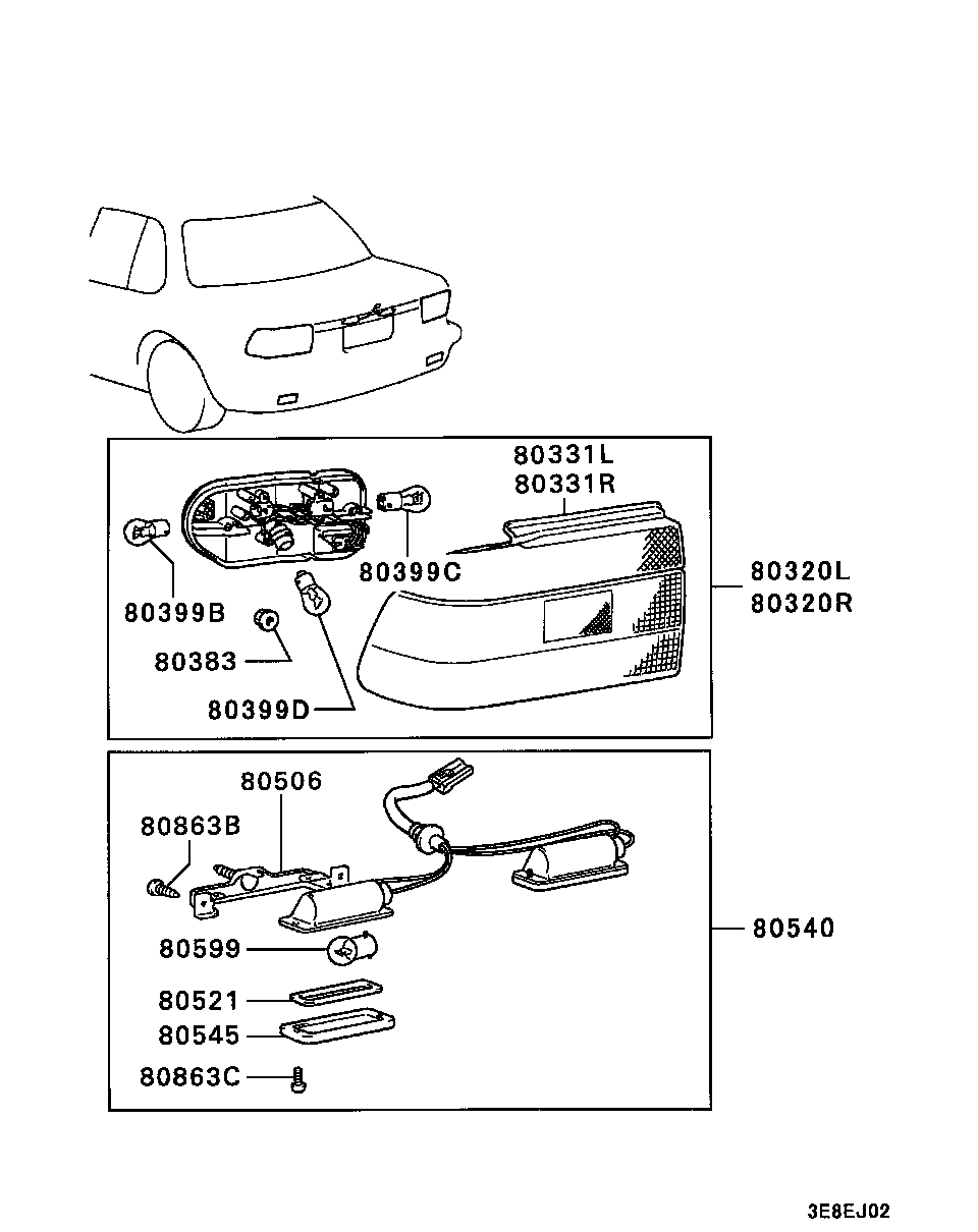 Mitsubishi MS820016 - Lemputė, skaitymo apšvietimas onlydrive.pro