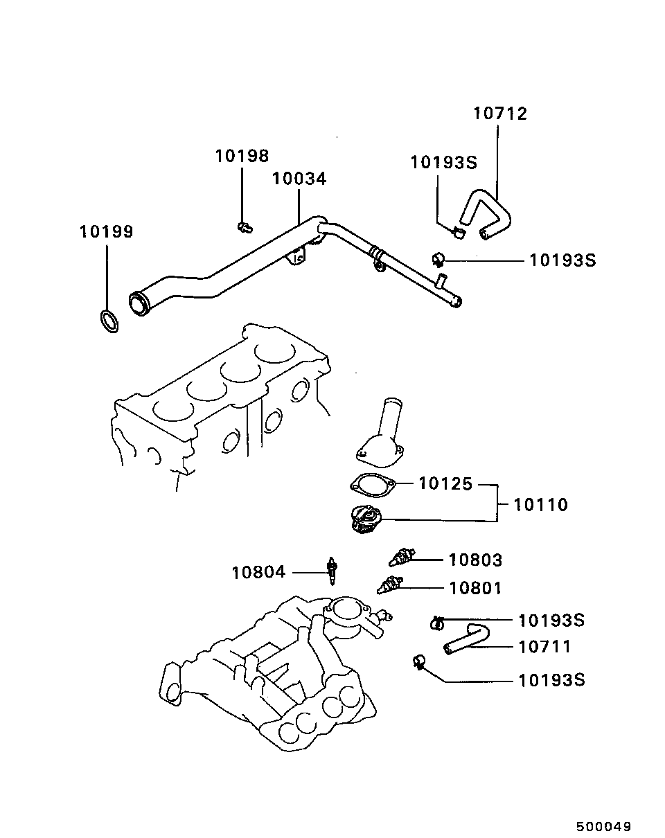 Mitsubishi MD997603 - Termostatas, aušinimo skystis onlydrive.pro