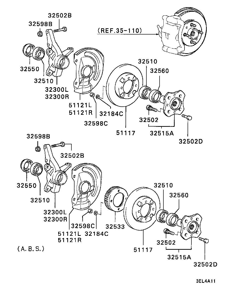 Mitsubishi MB17 6746 - Vārpstas blīvgredzens, Riteņa rumbas gultnis onlydrive.pro