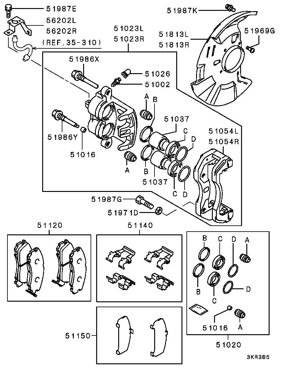 Mitsubishi MR389543 - Brake Pad Set, disc brake onlydrive.pro