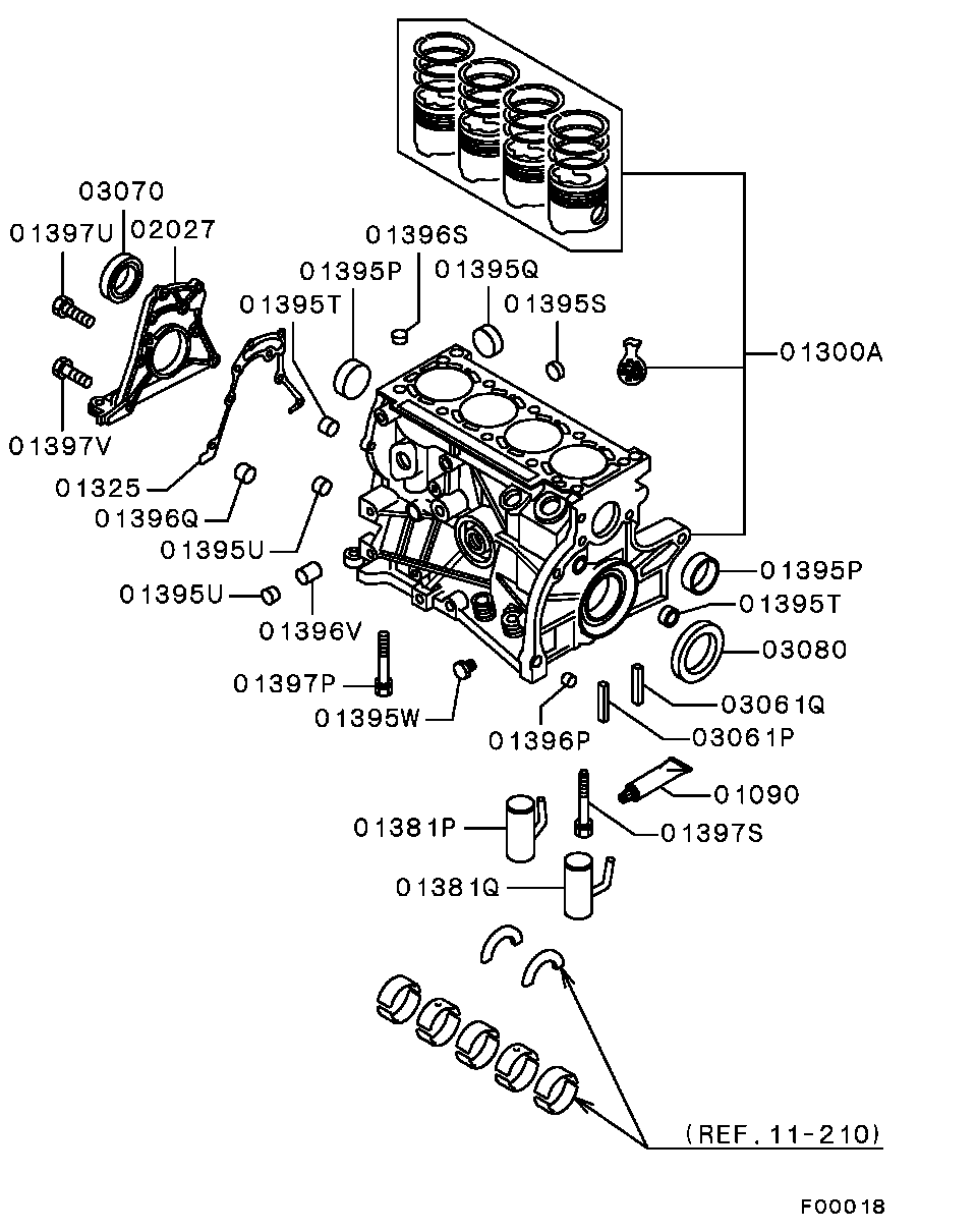 Mitsubishi M862835 - Engine - cylinder block: 01 pcs. onlydrive.pro