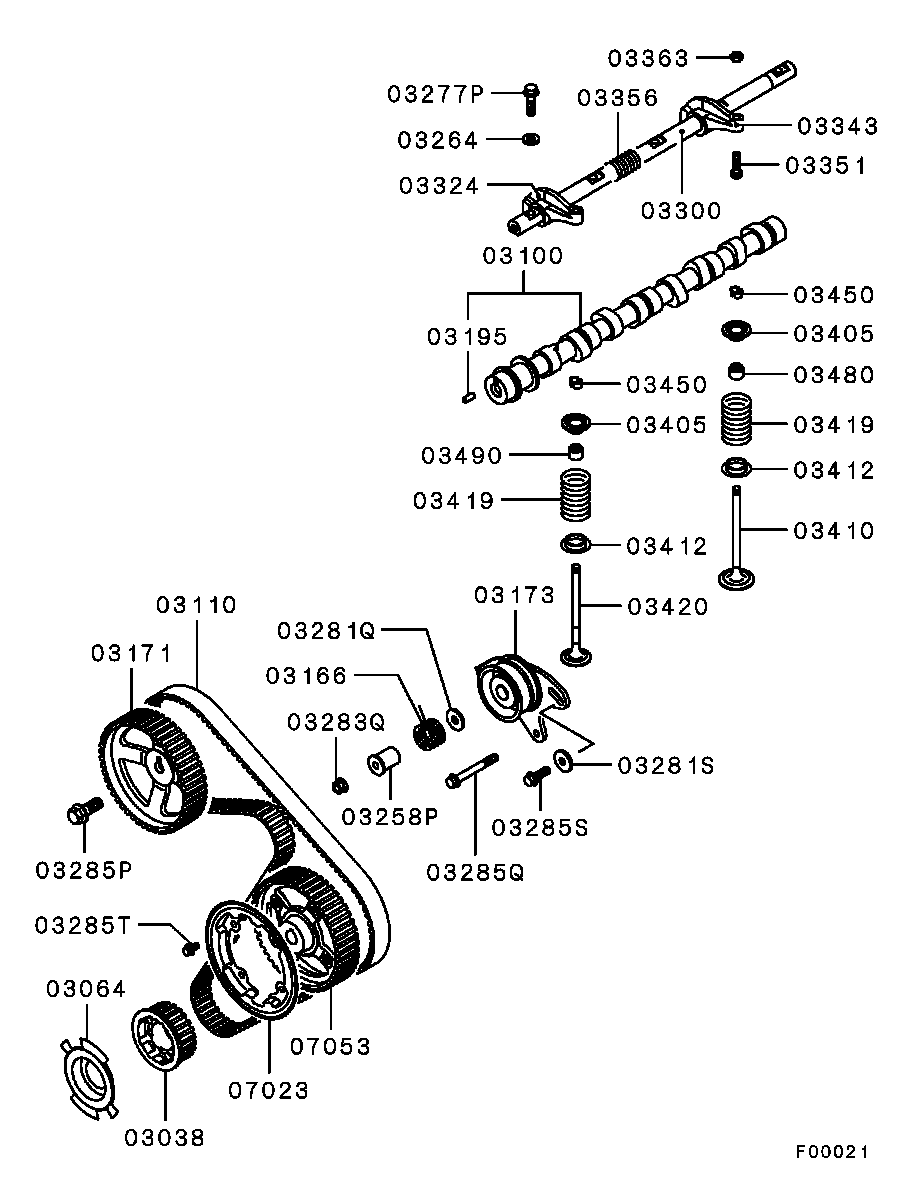 Mitsubishi MD329625 - Įtempiklio skriemulys, paskirstymo diržas onlydrive.pro