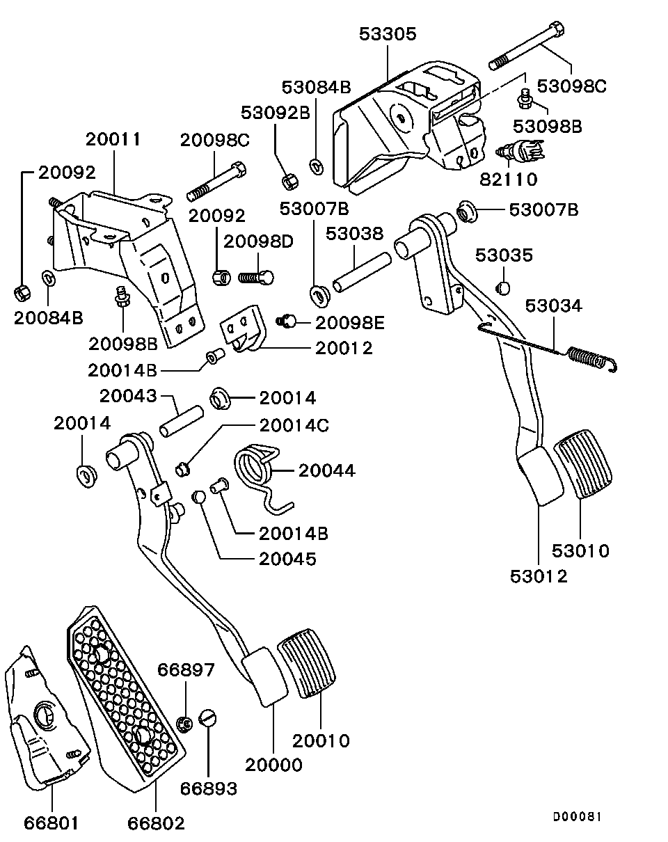 Mitsubishi MR-329967 - Bremžu signāla slēdzis onlydrive.pro