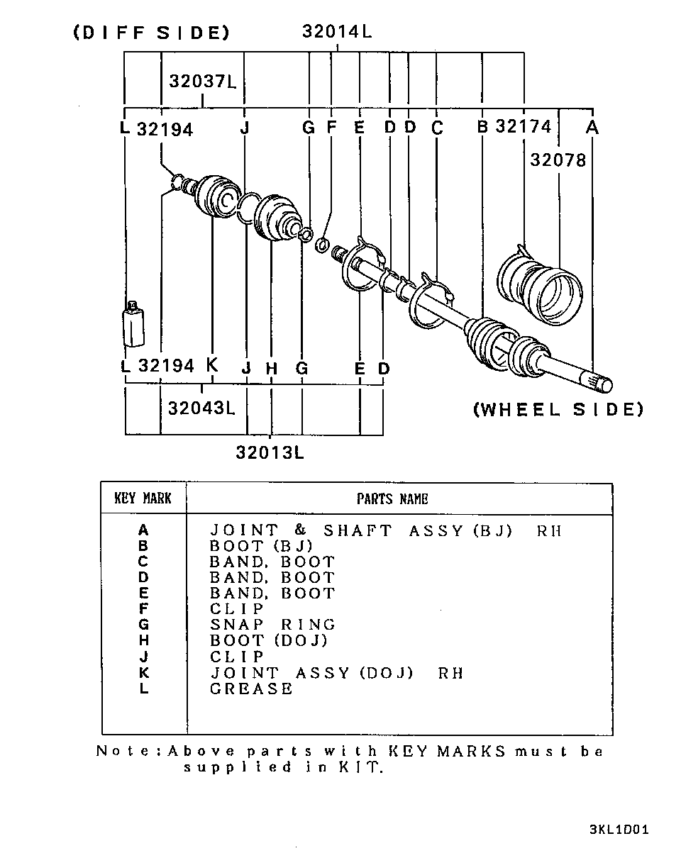 Mitsubishi MB160658 - Paljekumi, vetoakseli onlydrive.pro