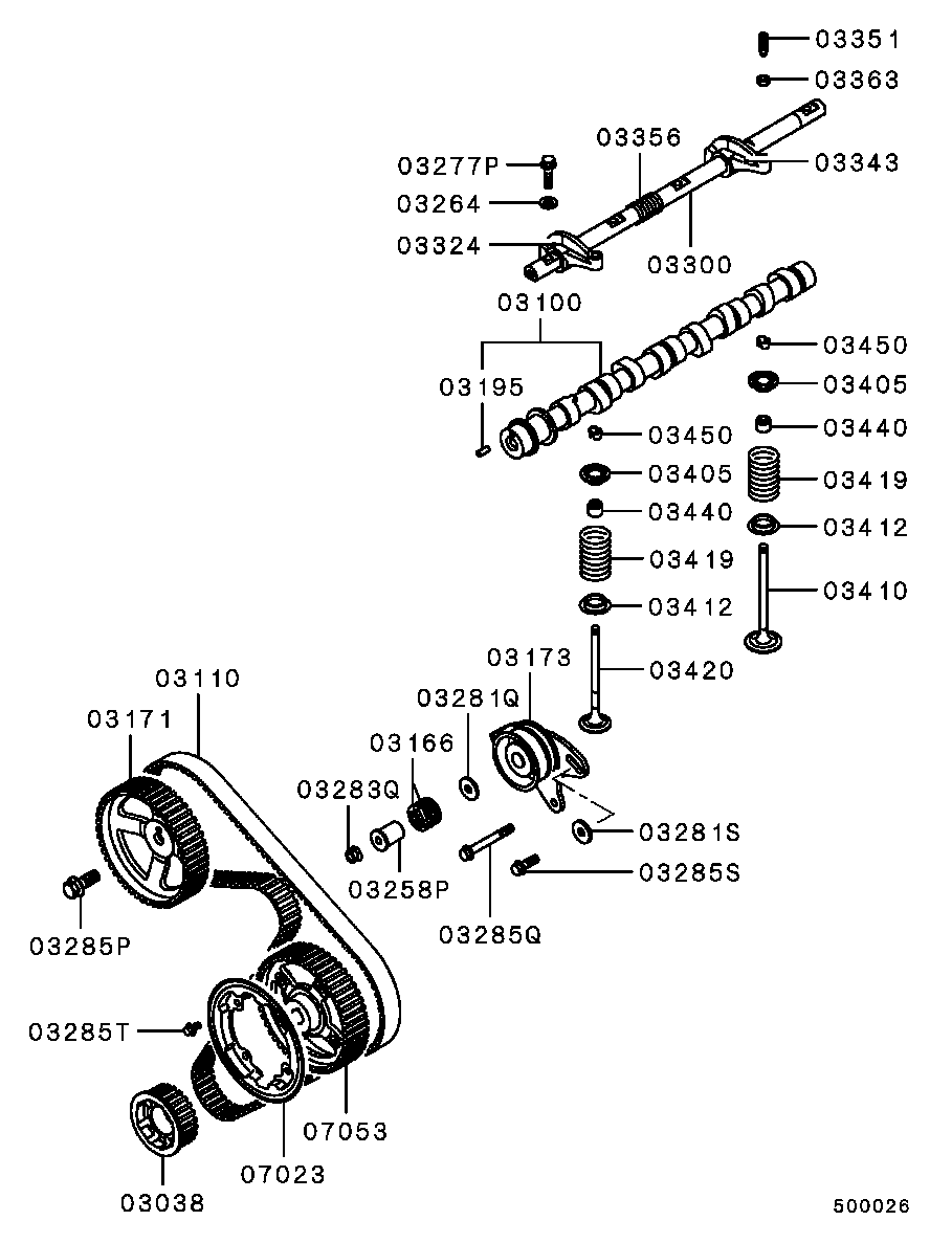 Mitsubishi MD060461 - Paskirstymo diržas onlydrive.pro