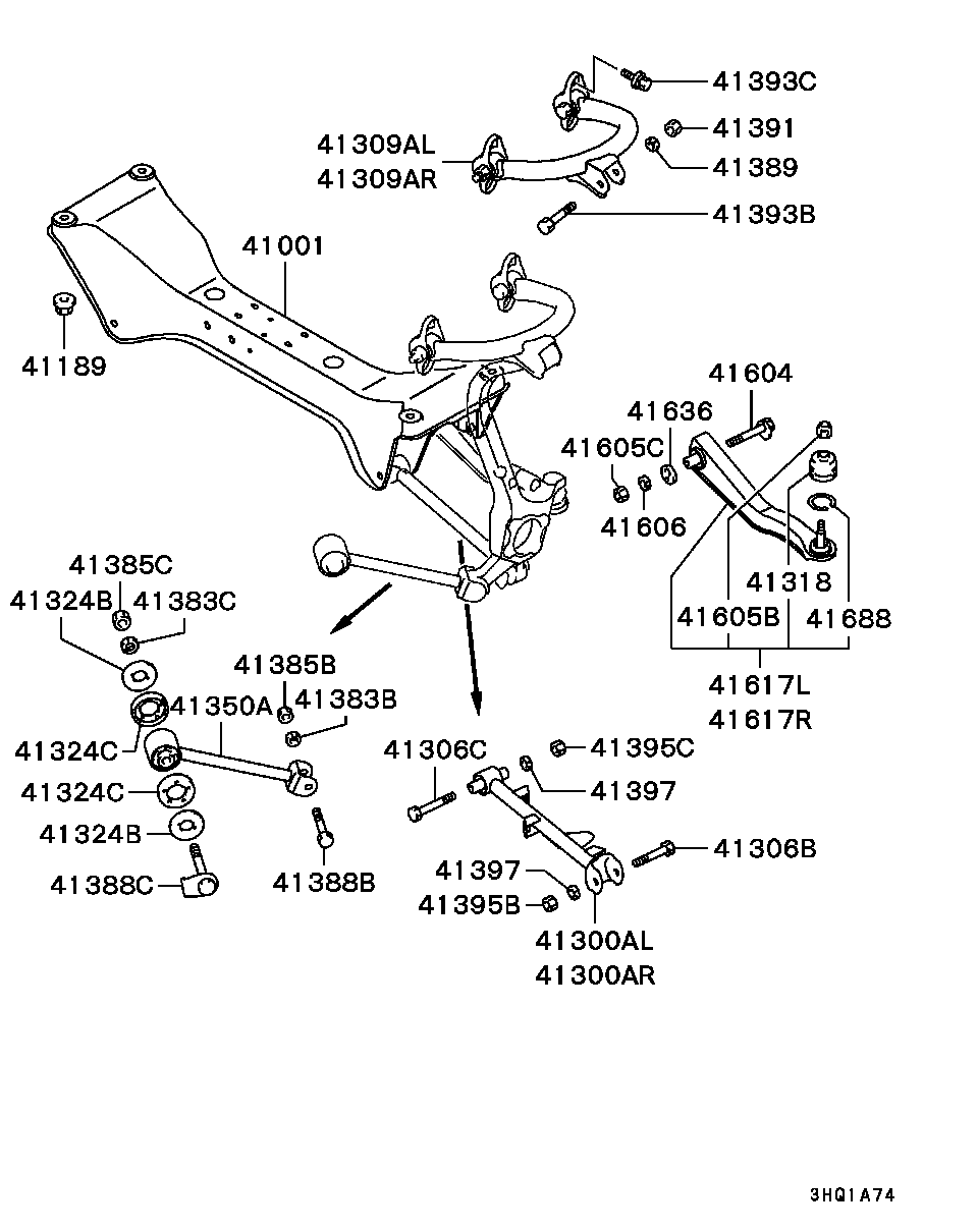 Mitsubishi MR16 2571 - Tukivarsi, pyöräntuenta onlydrive.pro