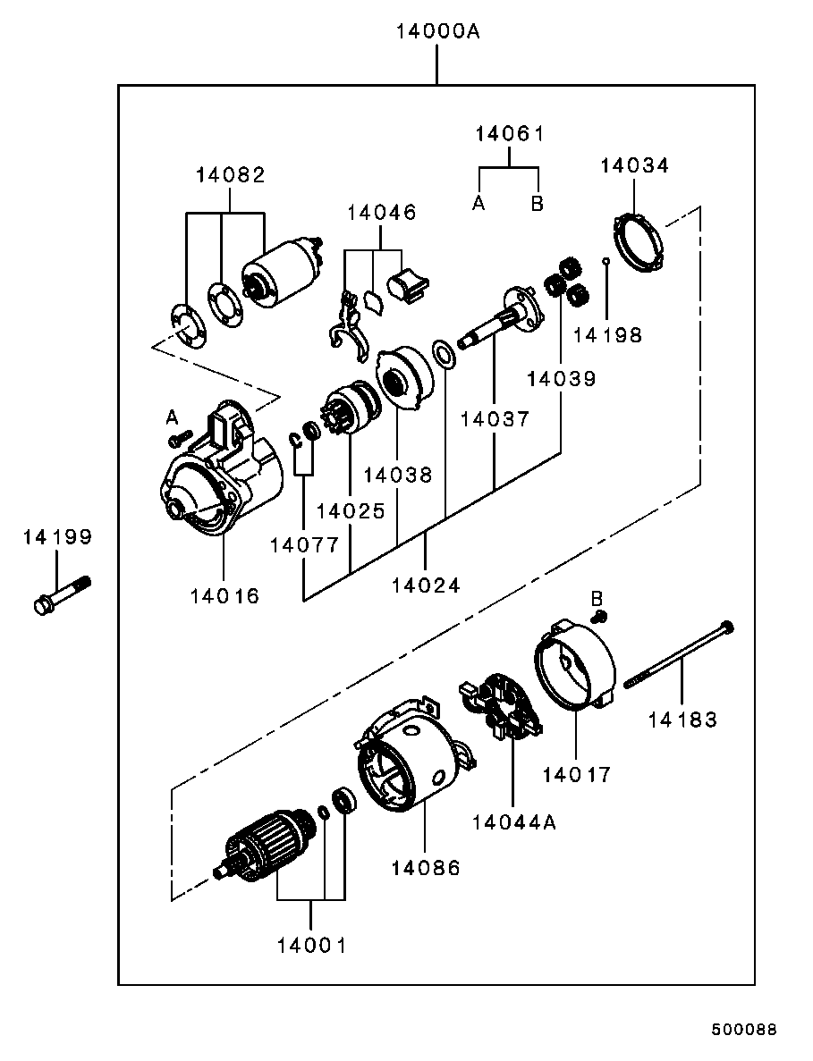 Mitsubishi MD618974 - Mähis,starter onlydrive.pro