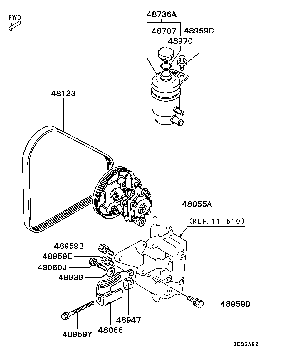 Mitsubishi MD375935 - V formos rumbuoti diržai onlydrive.pro