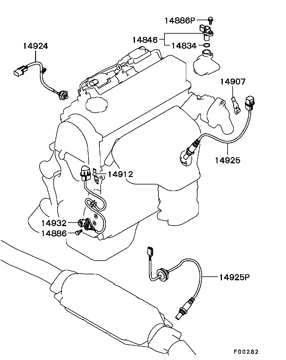 Mitsubishi MN137944 - Oxygen, Lambda Sensor onlydrive.pro