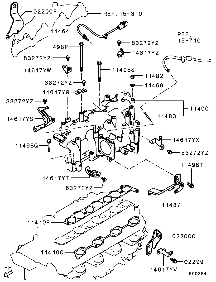 Mitsubishi 1540A422 - Tihend,sisselaskekollektor onlydrive.pro