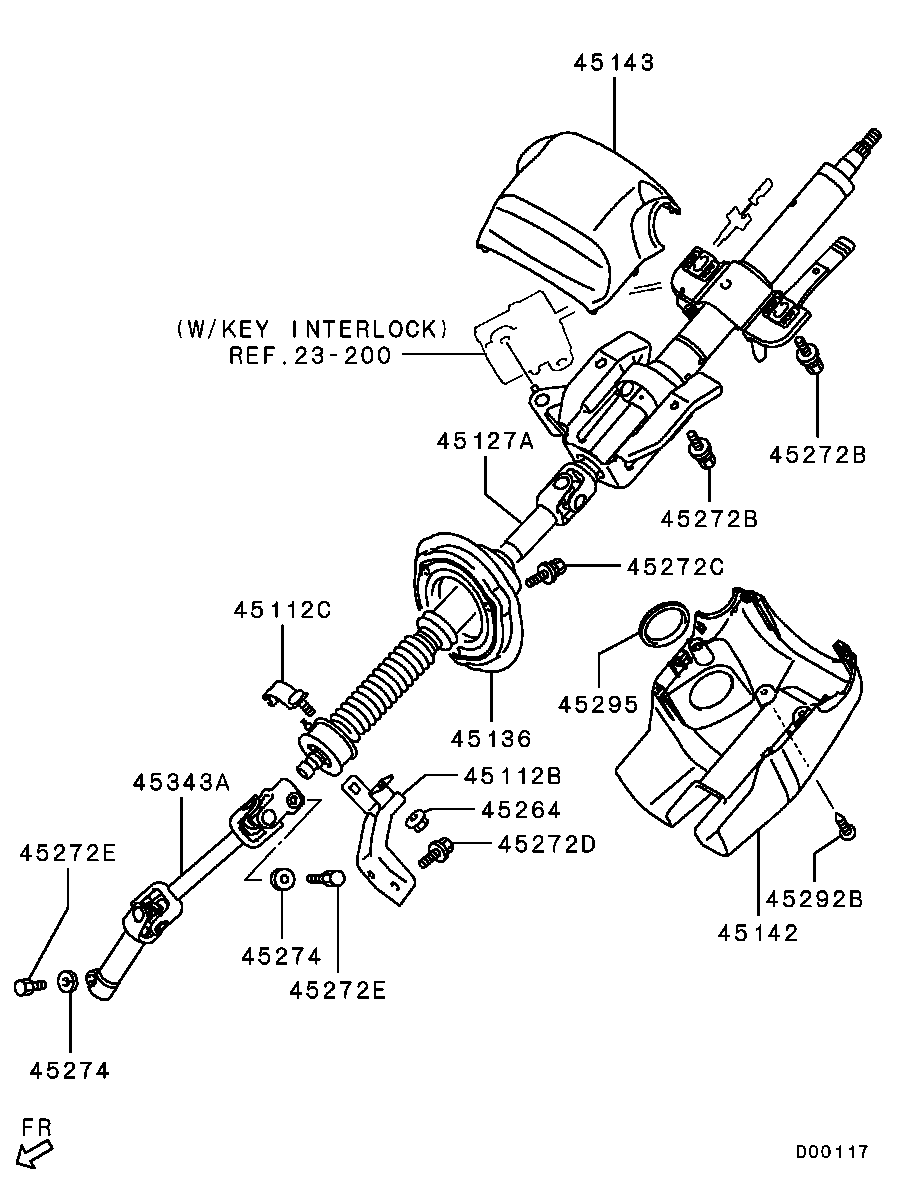 Mitsubishi 4401A158 - Шарнир, вал сошки рулевого управления onlydrive.pro