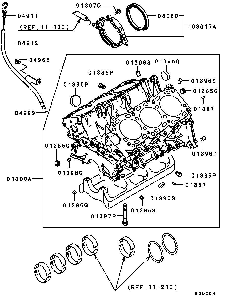 Mitsubishi MD12 0699 - Engine - cylinder block: 01 pcs. onlydrive.pro