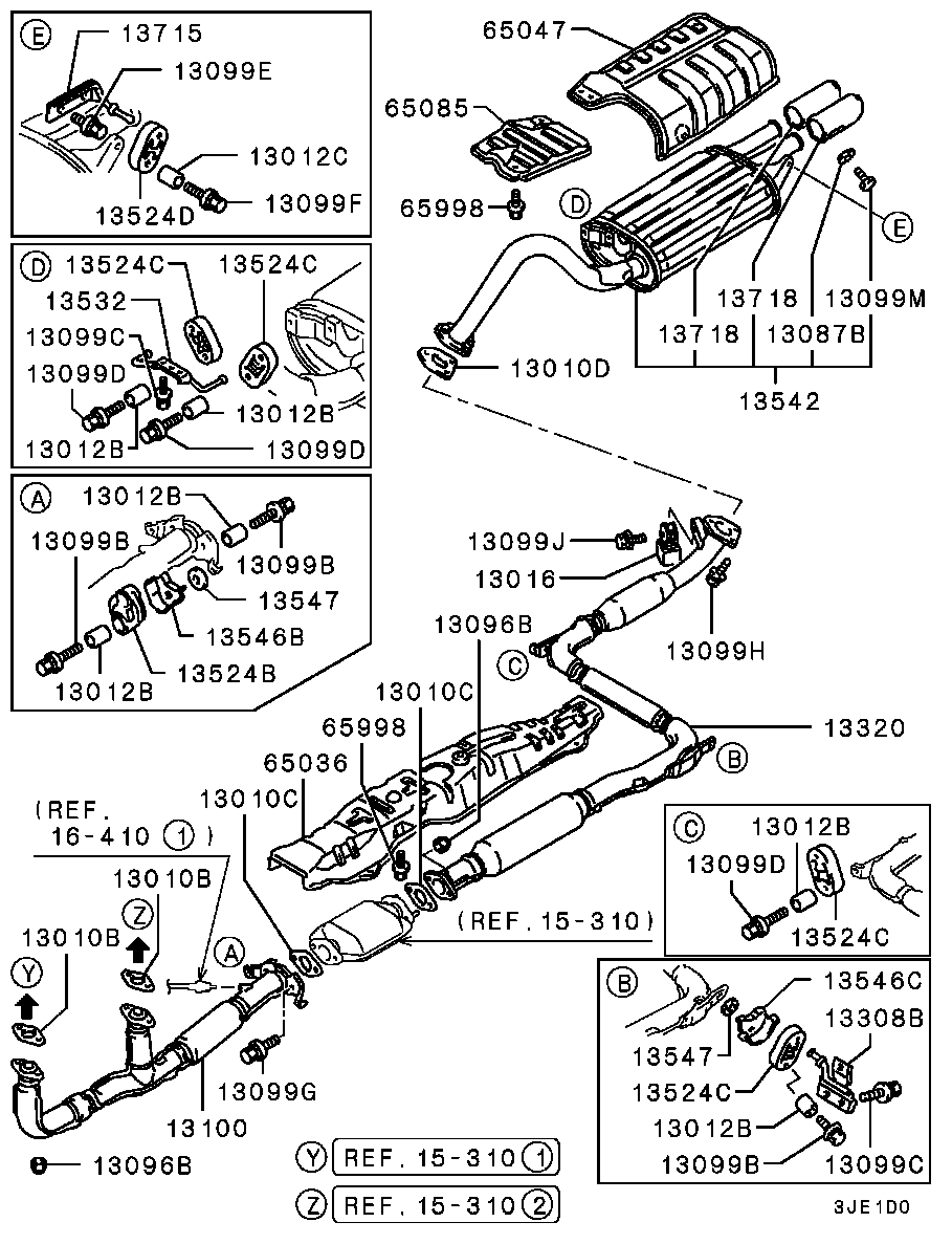 Mitsubishi MF243659 - Varžtas, išmetimo sistema onlydrive.pro