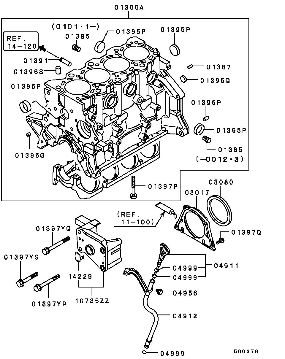 Mitsubishi MD359158 - Engine - cylinder block: 01 pcs. onlydrive.pro