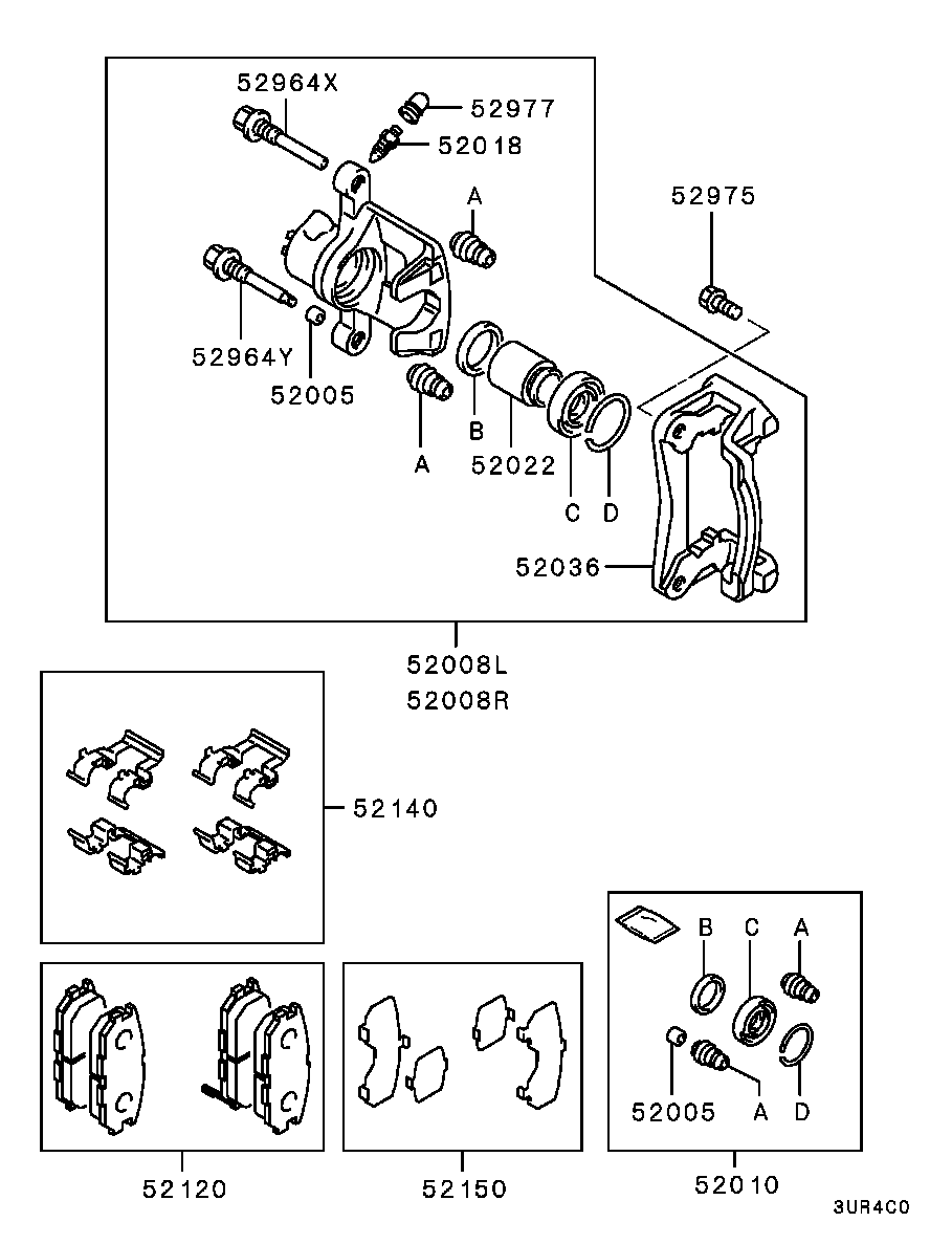 Mitsubishi MR493783 - Bremžu suports onlydrive.pro