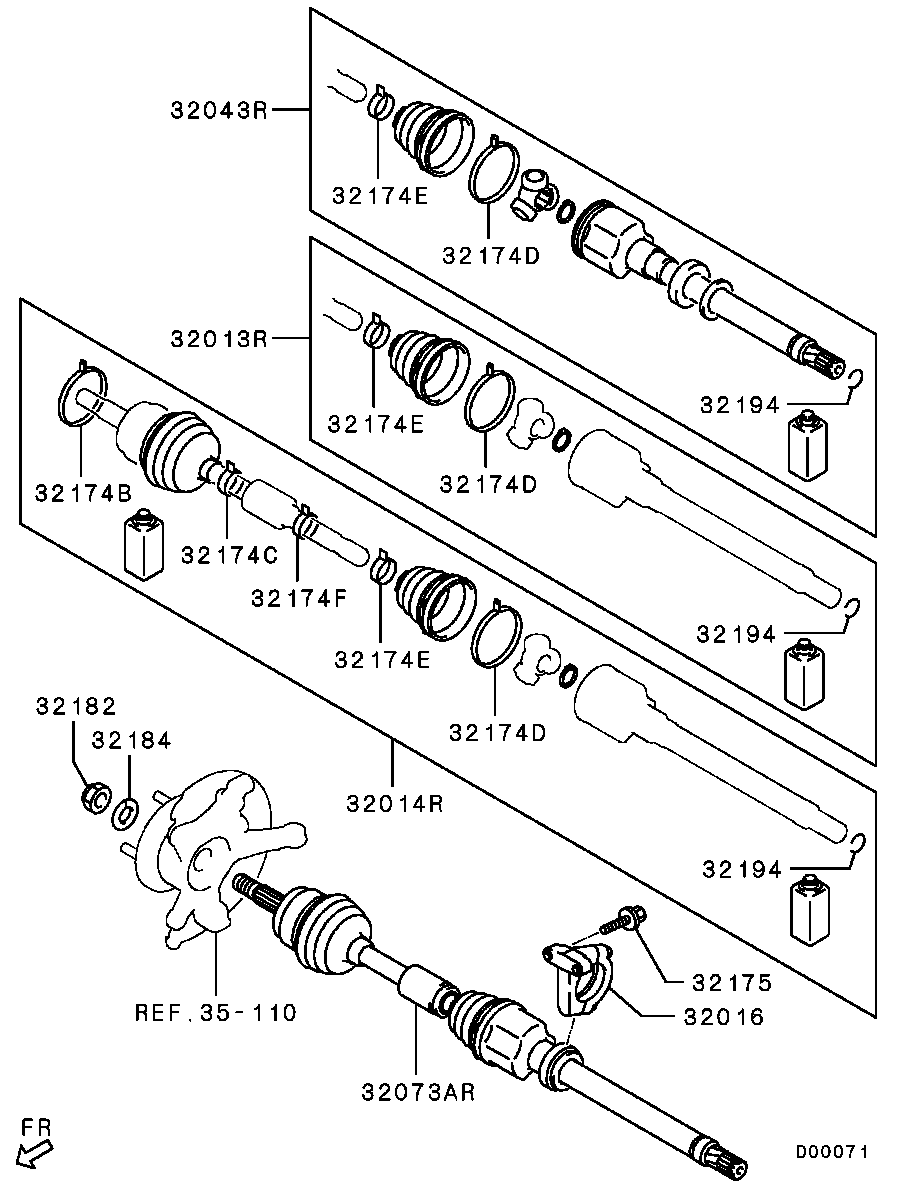 Mitsubishi 3815A010 - Nivelsarja, vetoakseli onlydrive.pro