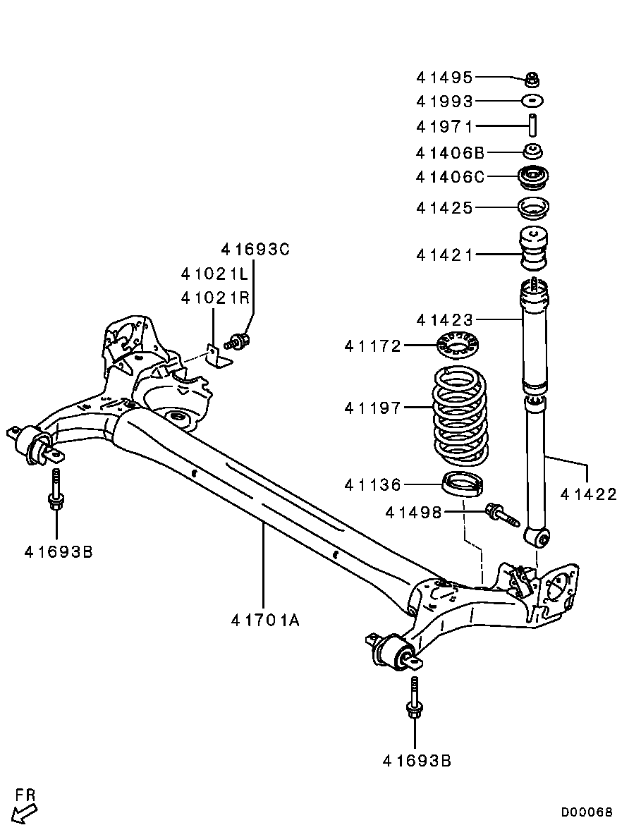 Mitsubishi MR594131 - Iskunvaimennin onlydrive.pro