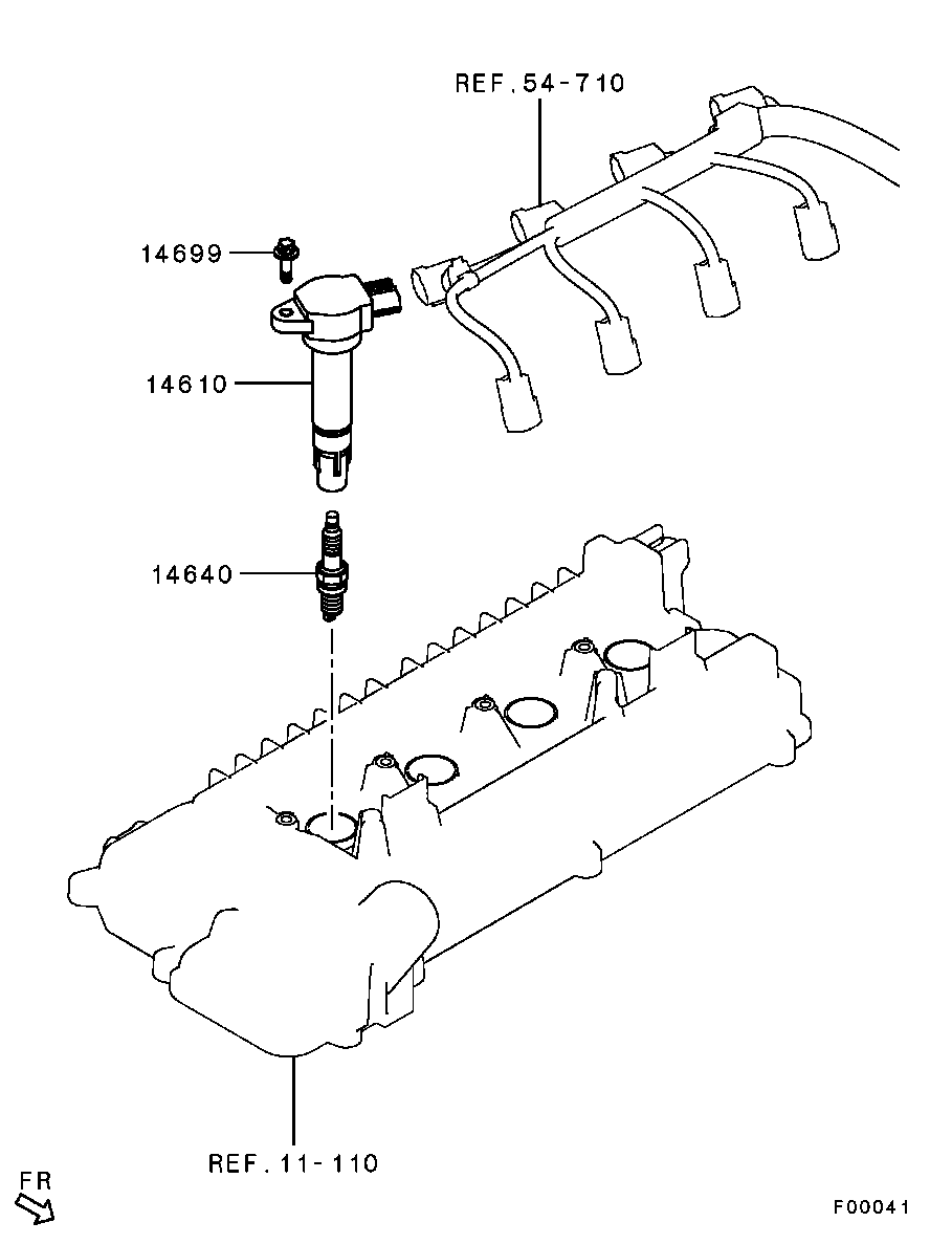 Mitsubishi 1822A086 - Engine electrical - spark plug,cable & coil: 04 pcs. onlydrive.pro