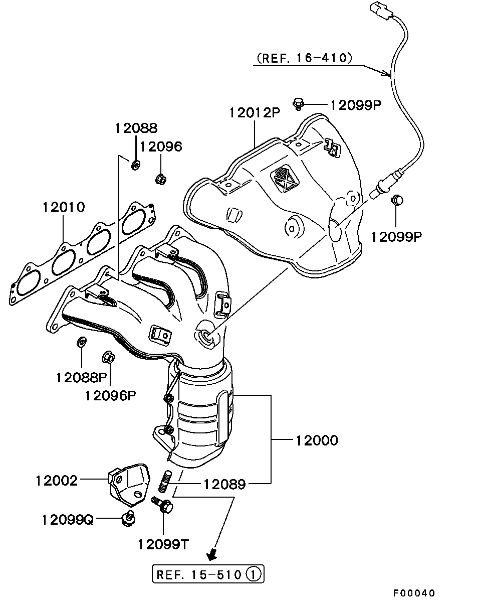 Mitsubishi MD18 1032 - Tarpiklis, išleidimo kolektorius onlydrive.pro