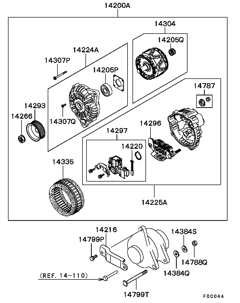 Mitsubishi MD619280 - Rectifier, alternator onlydrive.pro