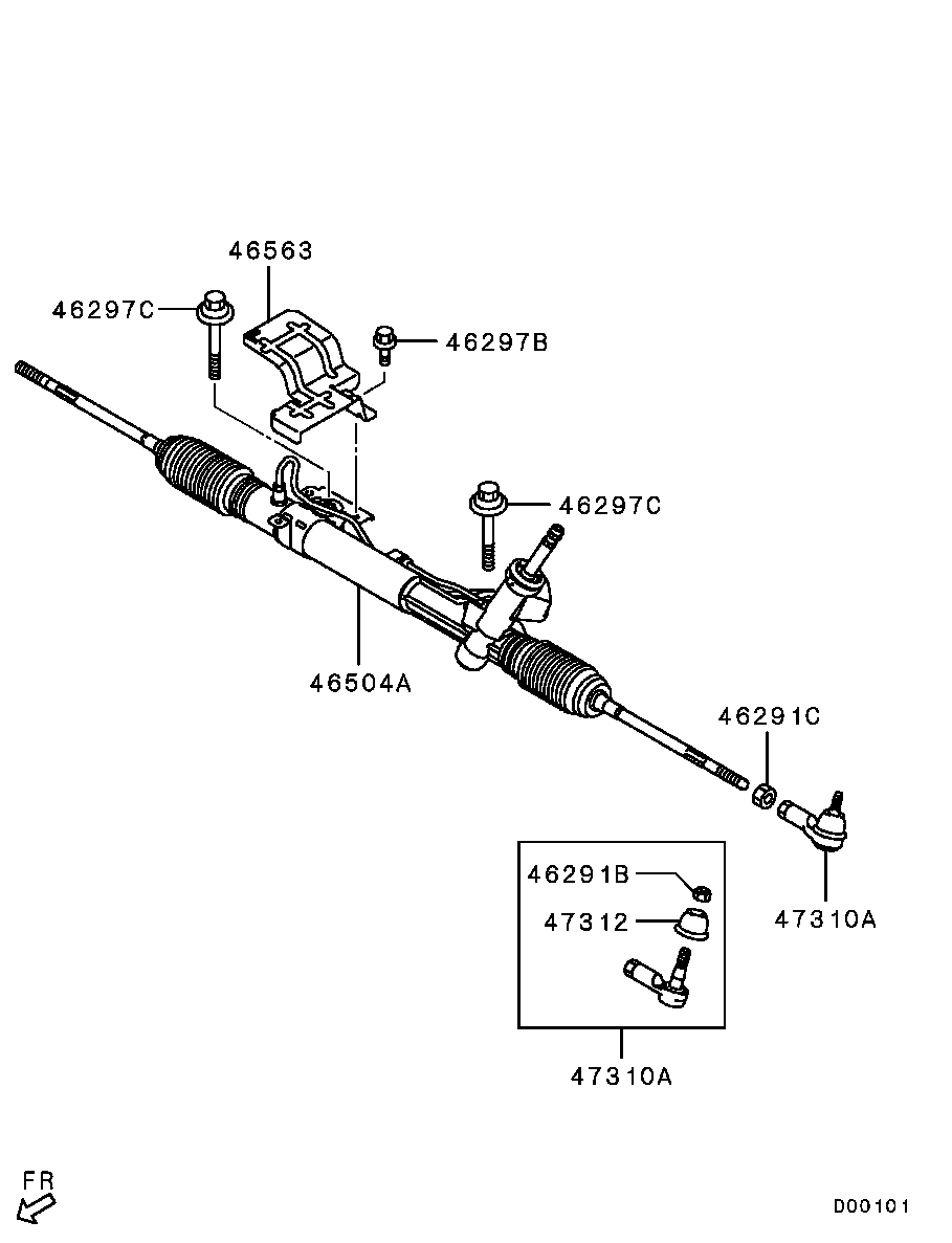 Mitsubishi 4422-A018 - Raidetangon pää onlydrive.pro