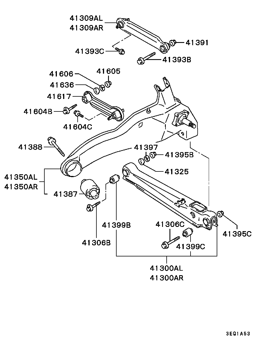 Mitsubishi MB80 9222 - Neatkarīgās balstiekārtas svira, Riteņa piekare onlydrive.pro