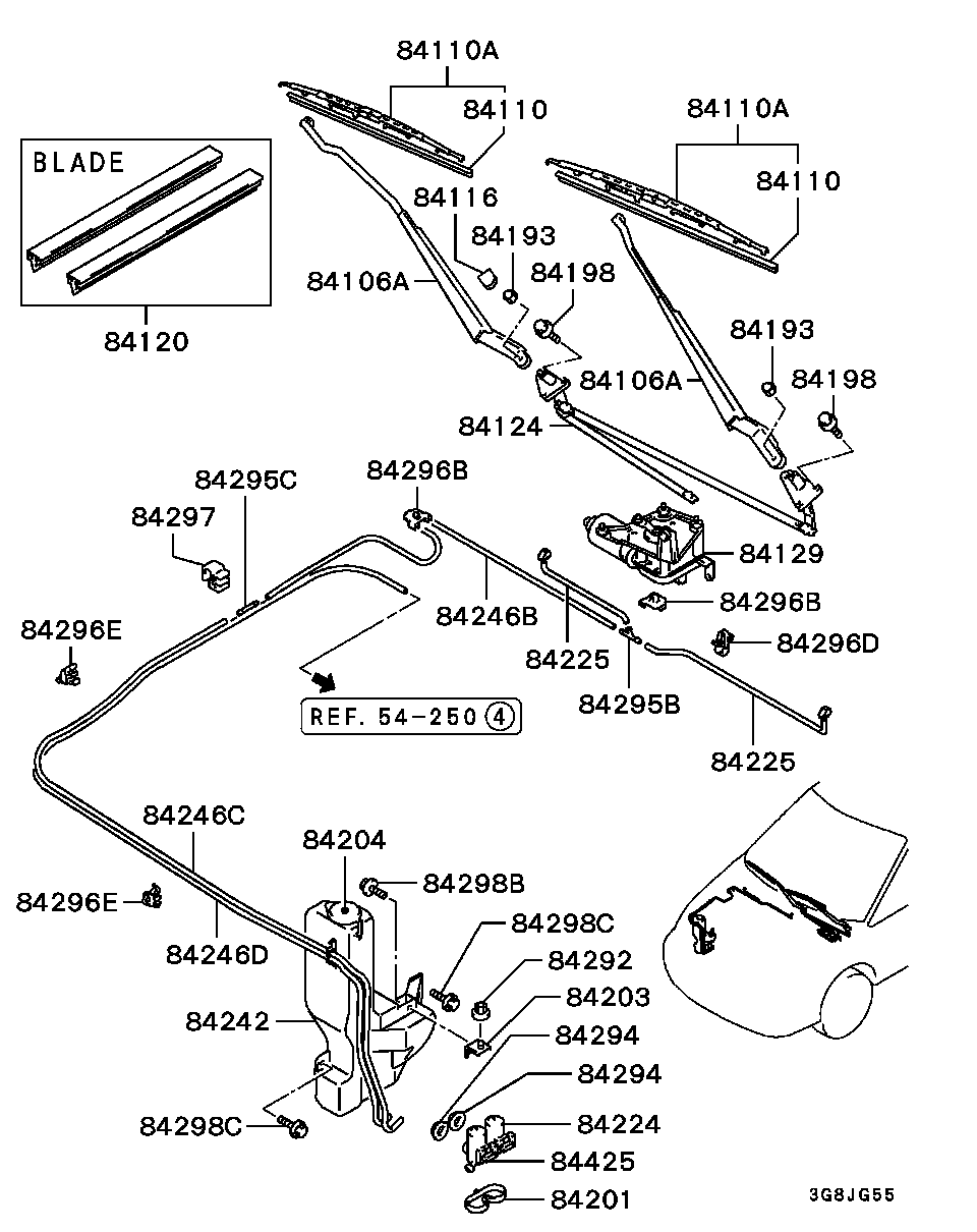 Mitsubishi MB848802 - Pyyhkijänsulka onlydrive.pro