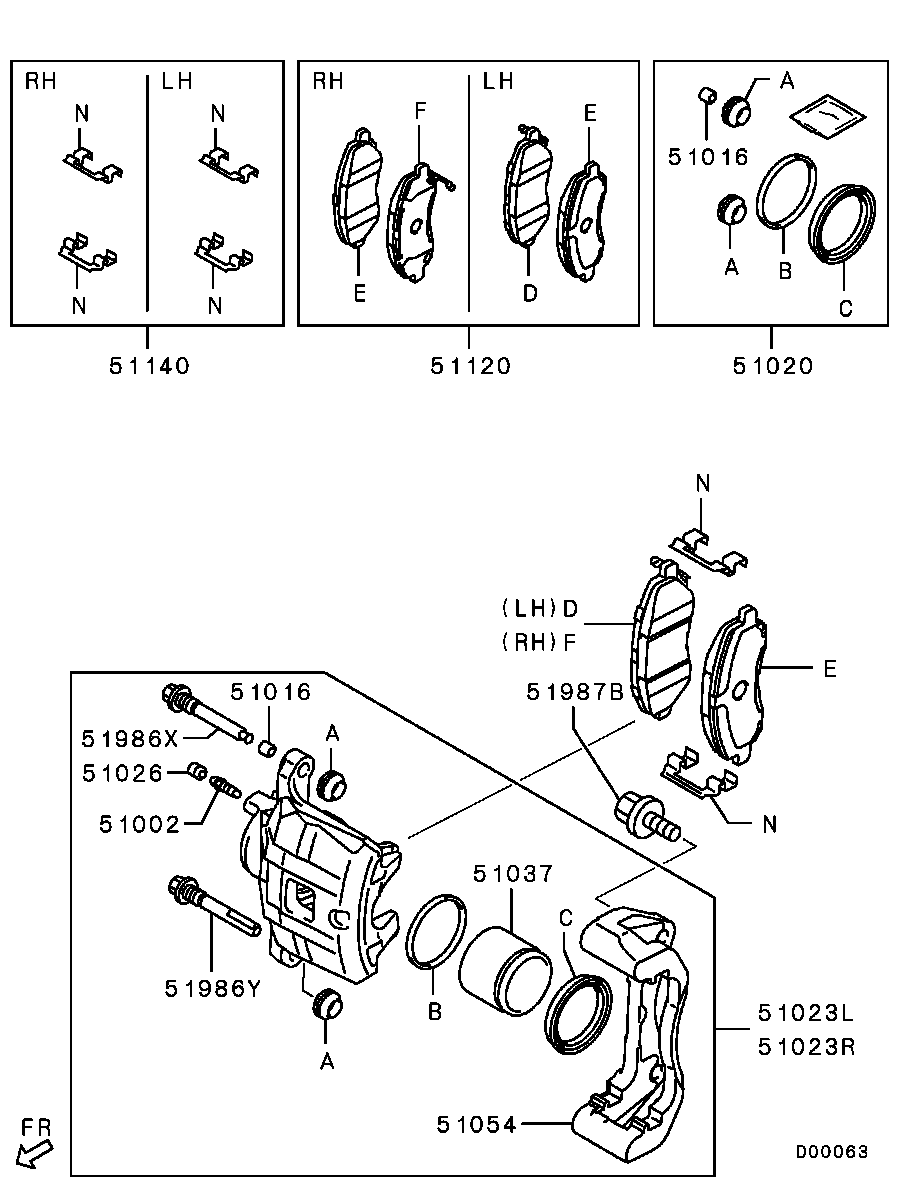 Mitsubishi 4605A860 - Bremžu suports onlydrive.pro