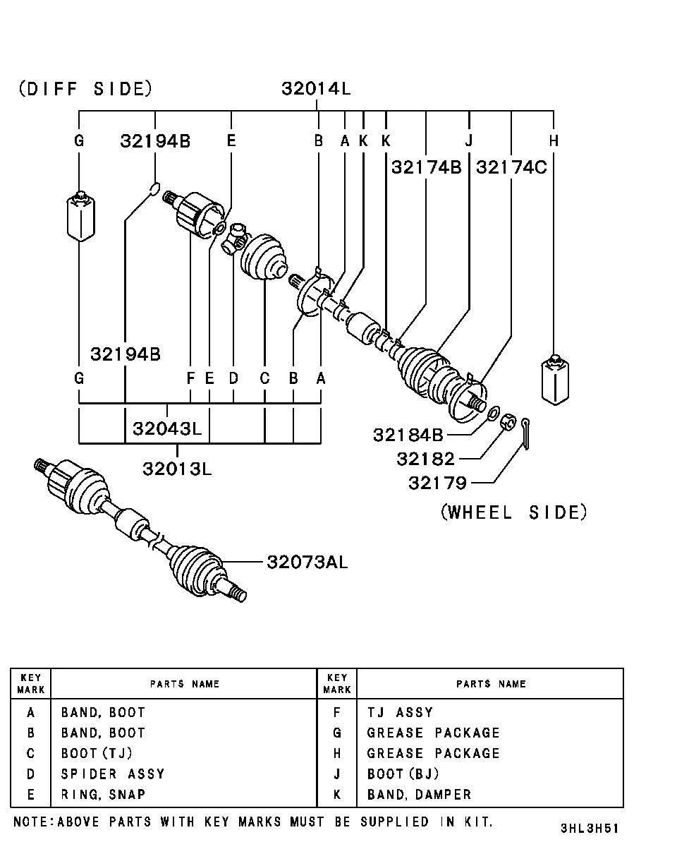 Mitsubishi MB937998 - Kaitsekumm, veovõll onlydrive.pro