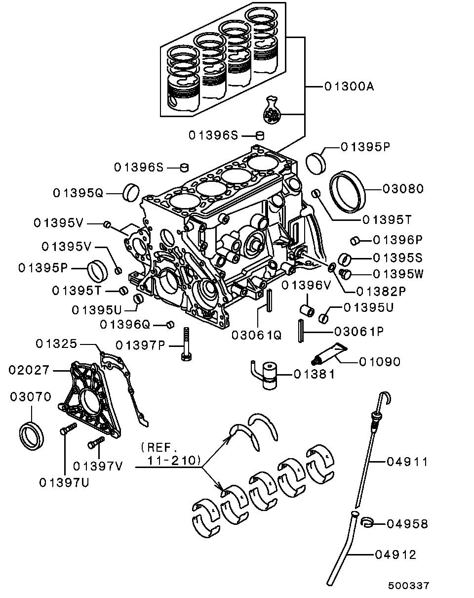 Mitsubishi M862838 - Engine - cylinder block: 01 pcs. onlydrive.pro