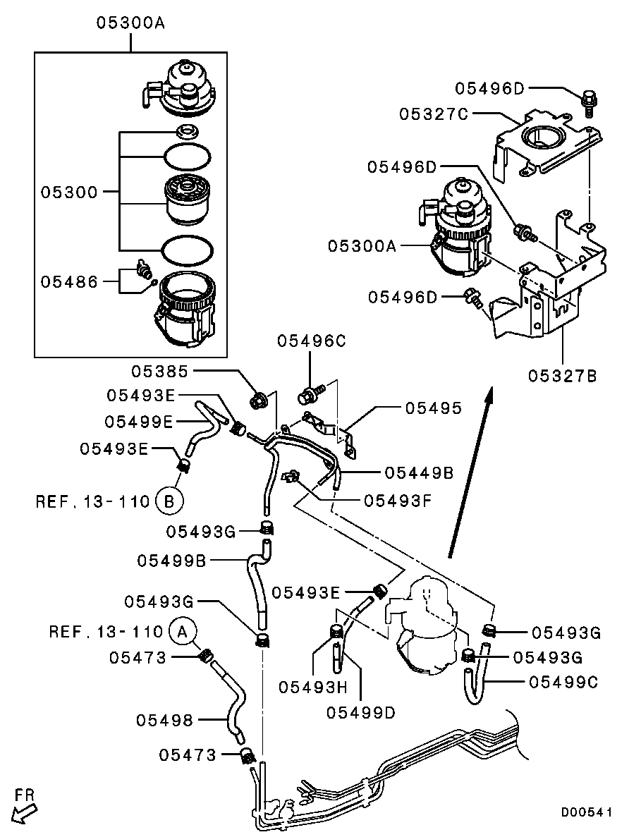 Mitsubishi 1770A012 - Polttoainesuodatin onlydrive.pro