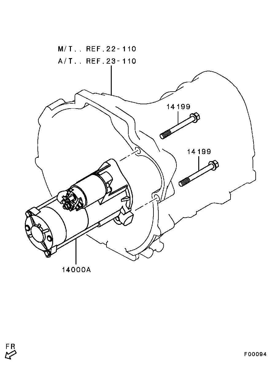 Mitsubishi 1810A053 - Starter onlydrive.pro