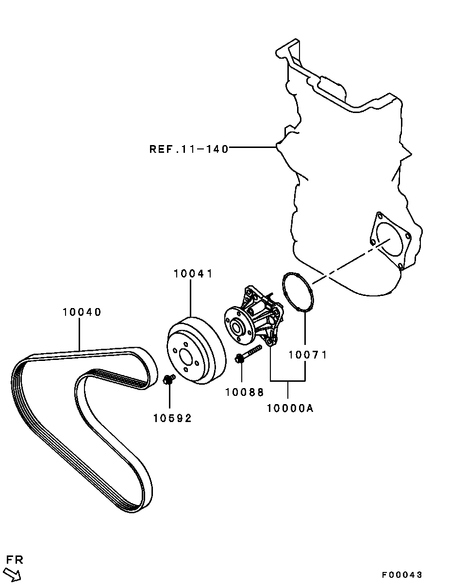 Mitsubishi MN176569 - Поликлиновой ремень onlydrive.pro