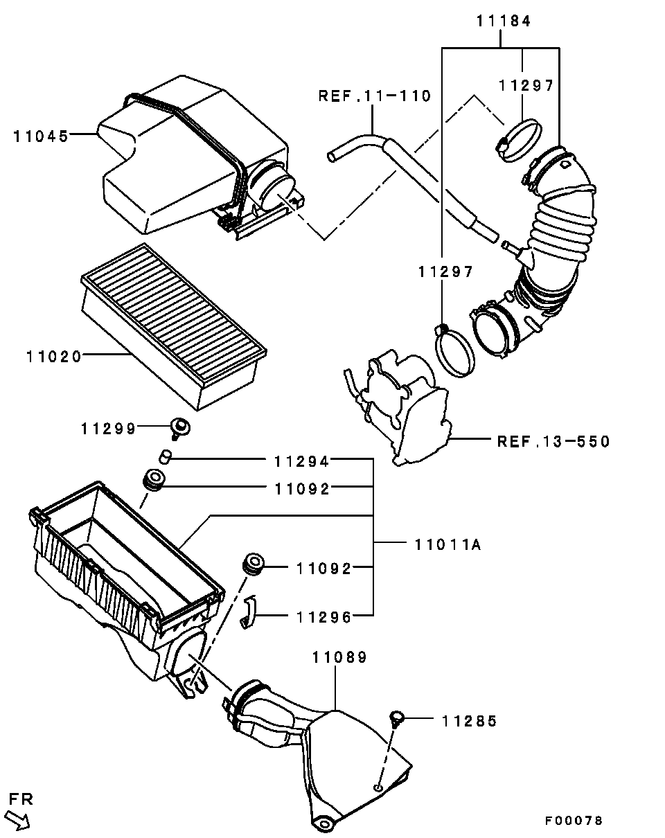 Mitsubishi 1500A045 - Õhufilter onlydrive.pro