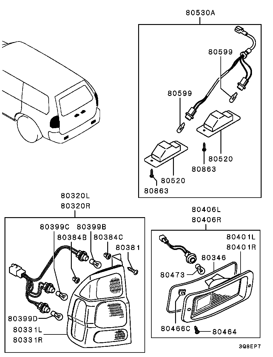 Mitsubishi MS 820046 - Lemputė, prietaisų skydelio apšvietimas onlydrive.pro