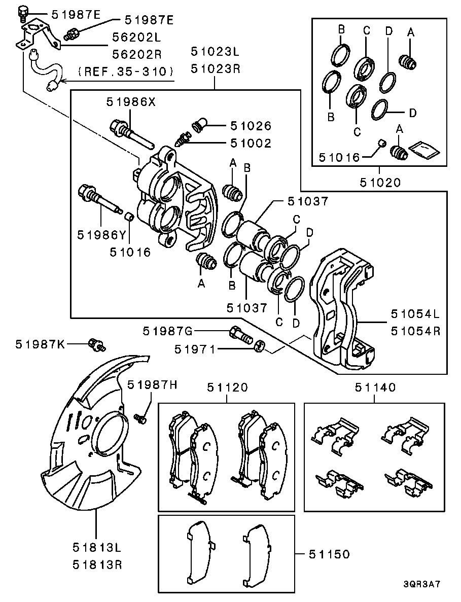 Mitsubishi MN102611 - Piduriklotsi komplekt,ketaspidur onlydrive.pro