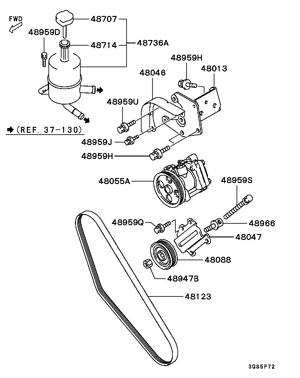 Mitsubishi MN155726 - Ķīļrievu siksna onlydrive.pro