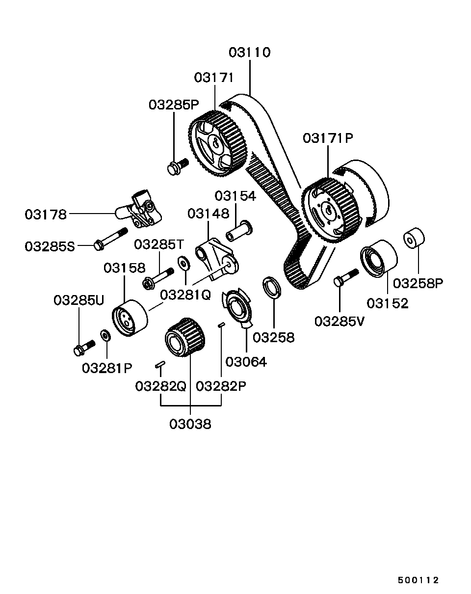 Chrysler MD34 1830 - Tensioner, timing belt onlydrive.pro