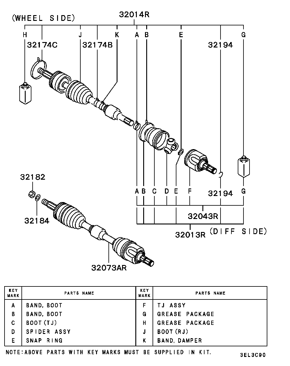 Mitsubishi MR263382 - BAND,FR AXLE onlydrive.pro