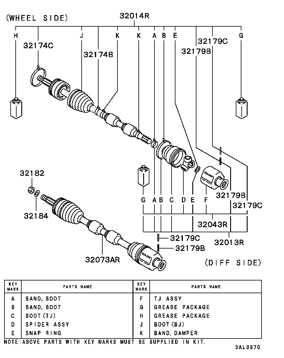 TOYOTA MR911156 - Front axle - front axle drive shaft: 01 pcs. onlydrive.pro