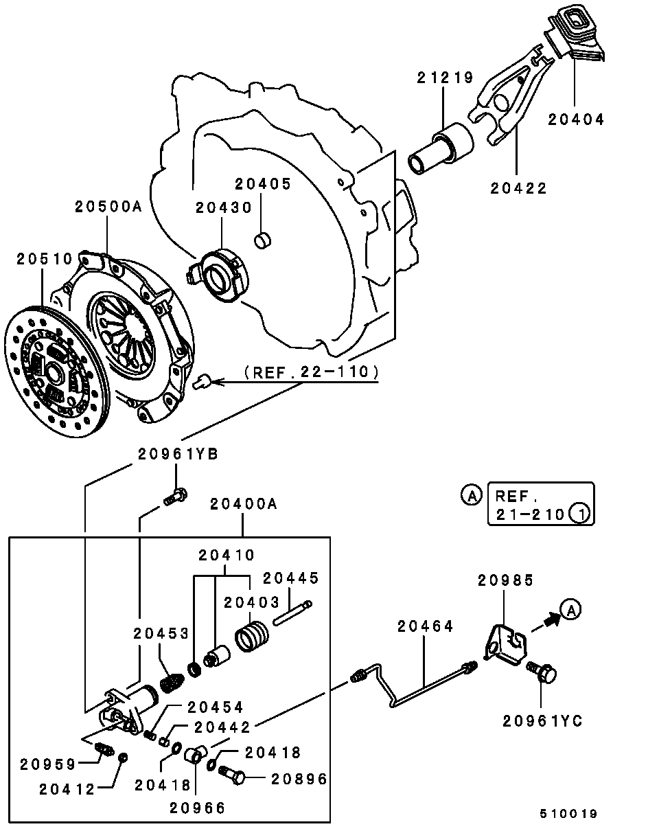 Mitsubishi M819939 - Clutch - clutch & clutch release: 01 pcs. onlydrive.pro