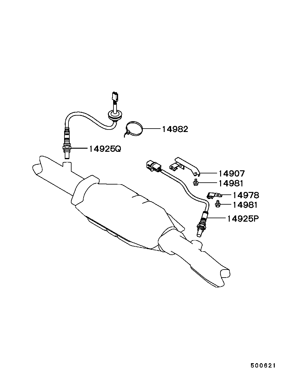 Mitsubishi MD348512 - Oxygen, Lambda Sensor onlydrive.pro