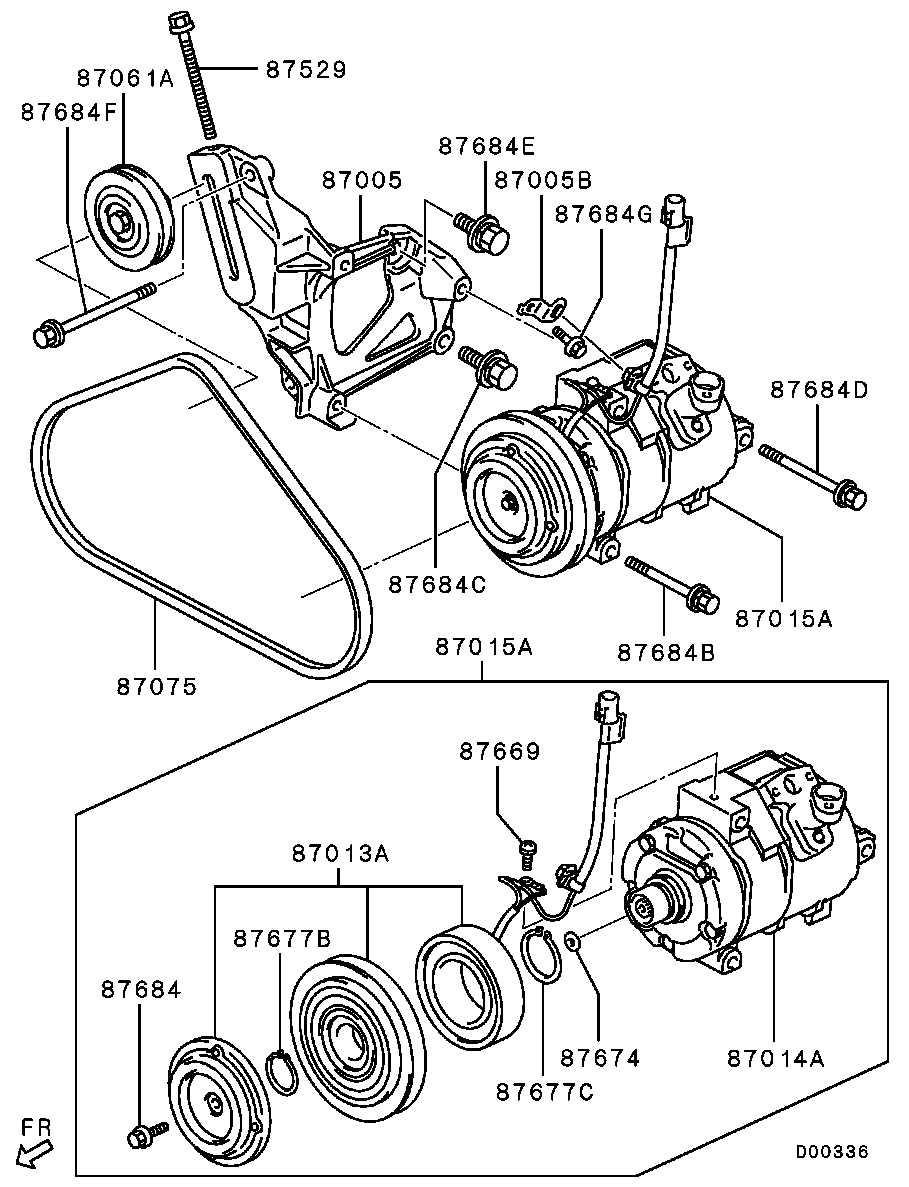 Mitsubishi 7813A186 - Kompressori, ilmastointilaite onlydrive.pro