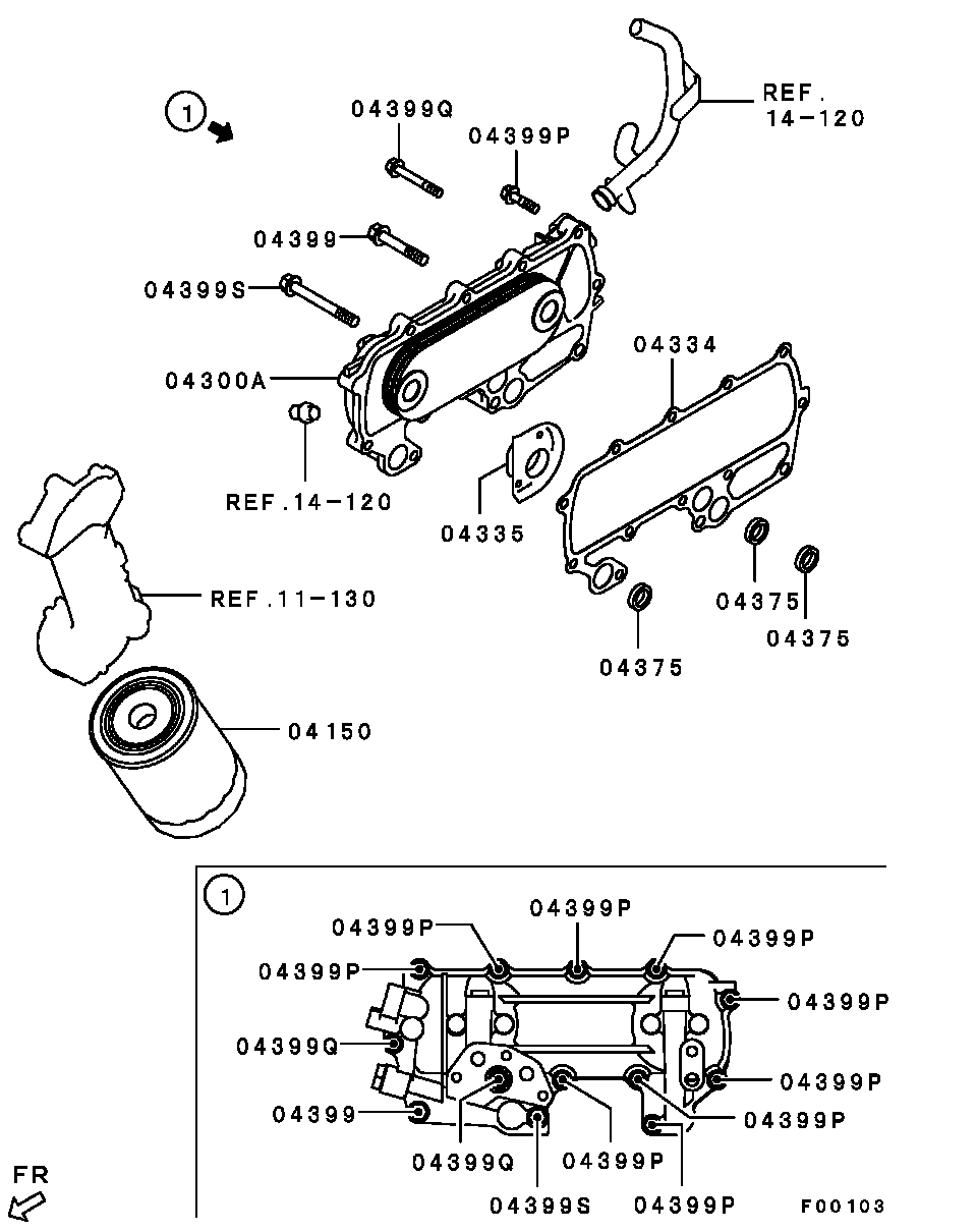 Mitsubishi 1230A046 - Масляный фильтр onlydrive.pro