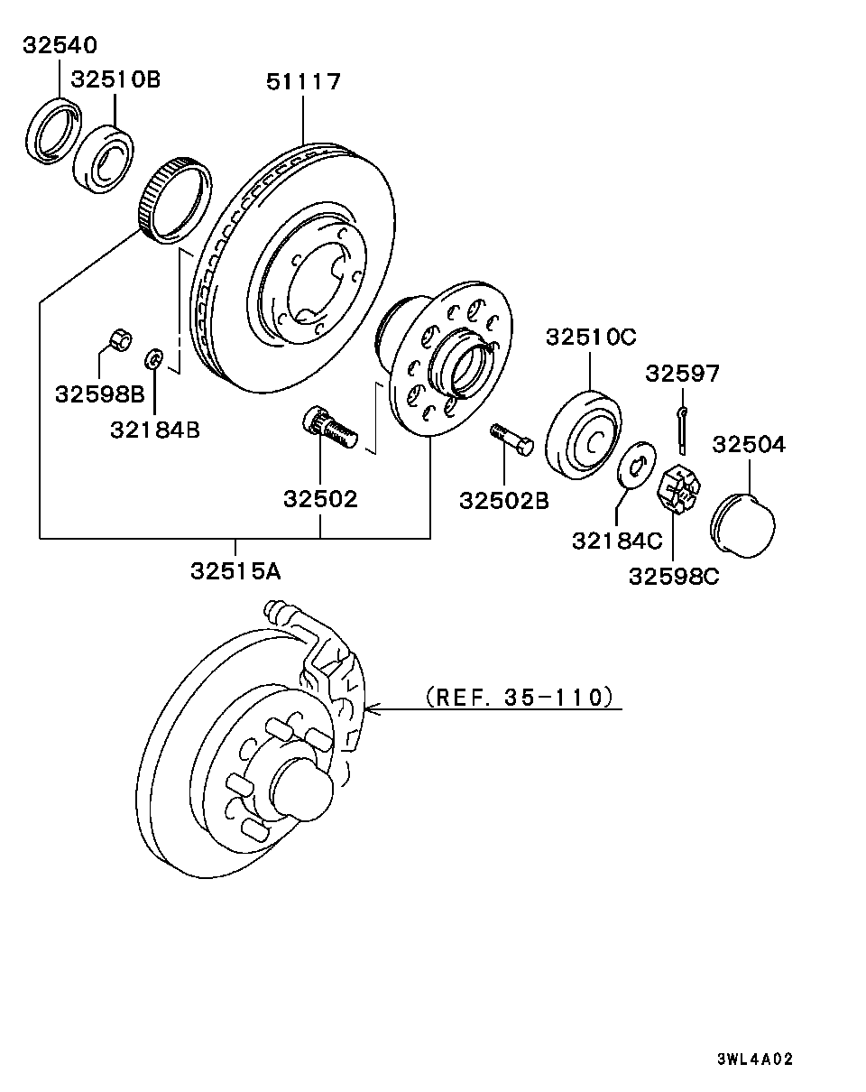 Mitsubishi MF47 2088 - Комплект подшипника, ступицы колеса onlydrive.pro