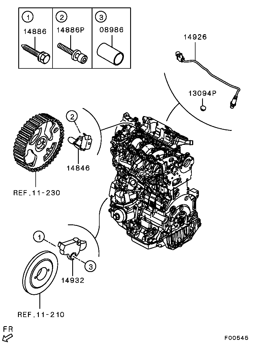 Mitsubishi MN982270 - Sensor, crankshaft pulse onlydrive.pro