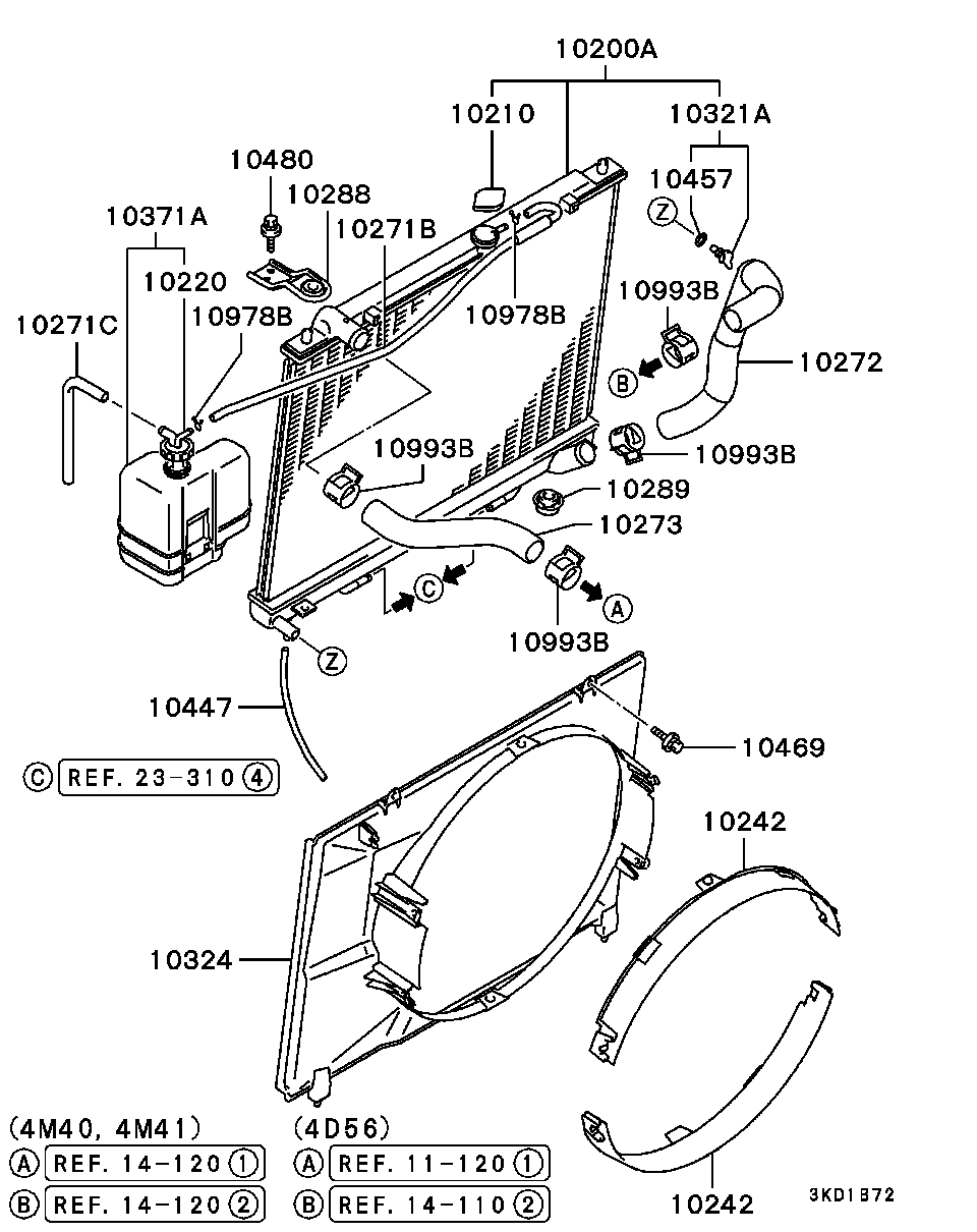 Mitsubishi MR481218 - Vāciņš, Radiators onlydrive.pro